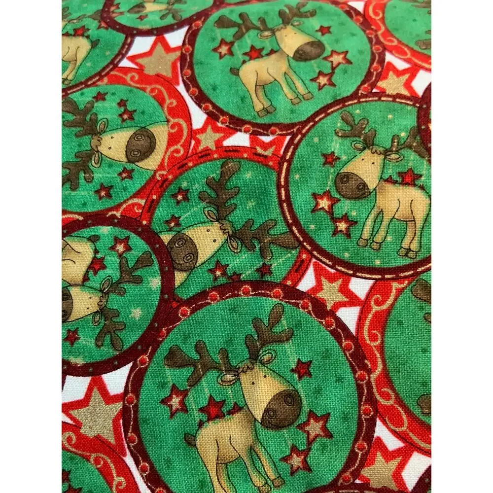 Christmas Reindeer Pillowcase, 100% Cotton Toddler/ Travel Pillow